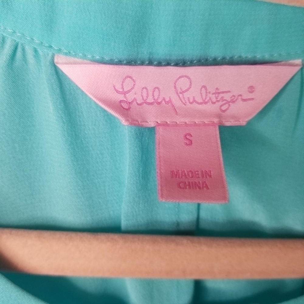 Lilly Pulitzer silk rohan tank shorely blue - Picture 9 of 10